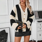 Casual Striped Knitted Cardigan