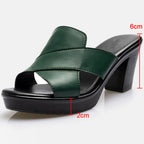 Women's Platform Slip on Chunky High Heel Sandals🌸Buy 2 pairs free shipping🌸