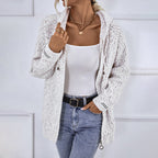 Casual Hooded Knitted Cardigan