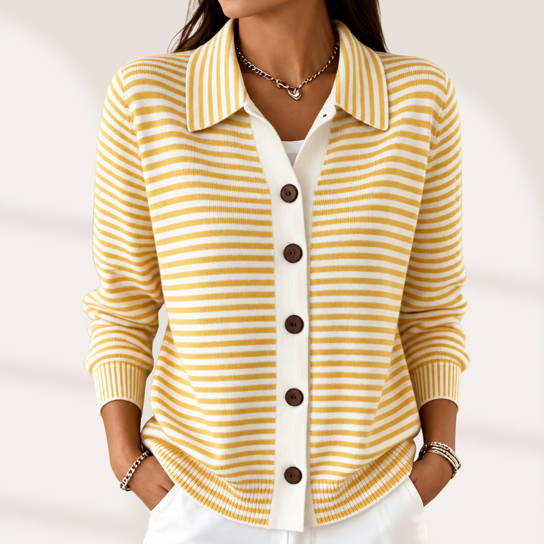 Lesley | The Striped Cardigan