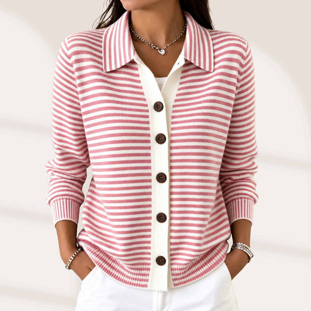 Lesley | The Striped Cardigan