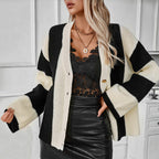 Casual Striped Knitted Cardigan