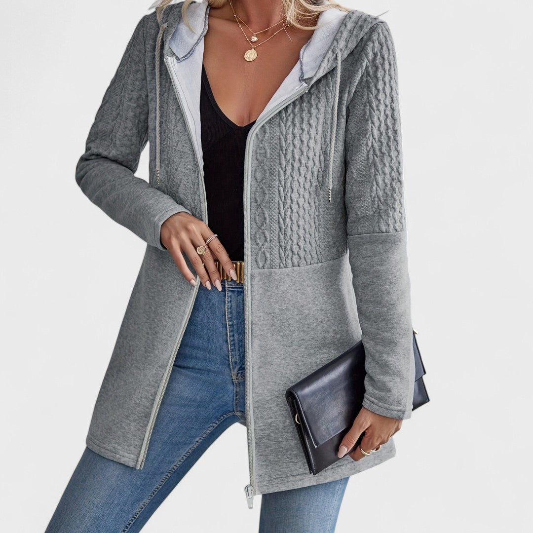 Valentino – Elegant Hooded Grey Cardigan for Women