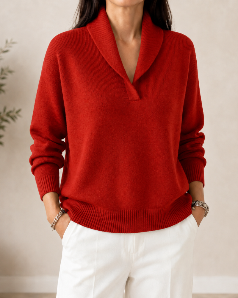 Clarissa | The Forgiving-Fit V-Neck Jumper