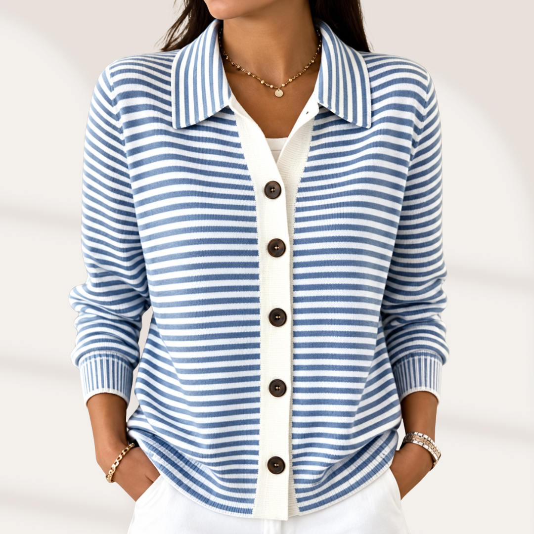Lesley | The Striped Cardigan