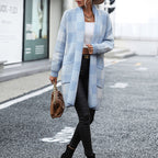 Casual Plaid Knitted Cardigan