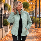 Amber | Knit Patchwork Puffer Jacket