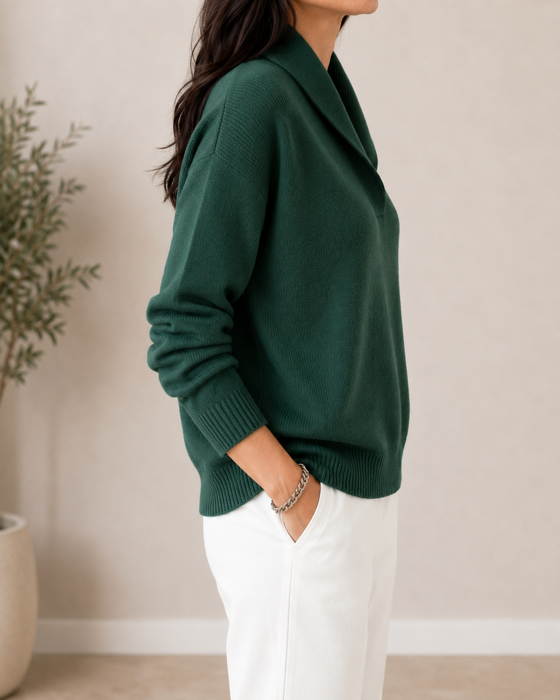Clarissa | The Forgiving-Fit V-Neck Jumper