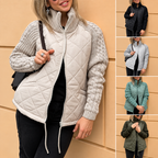 Amber | Knit Patchwork Puffer Jacket