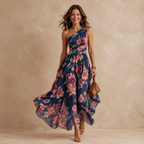 Annabelle | One-Shoulder Floral Maxi Dress
