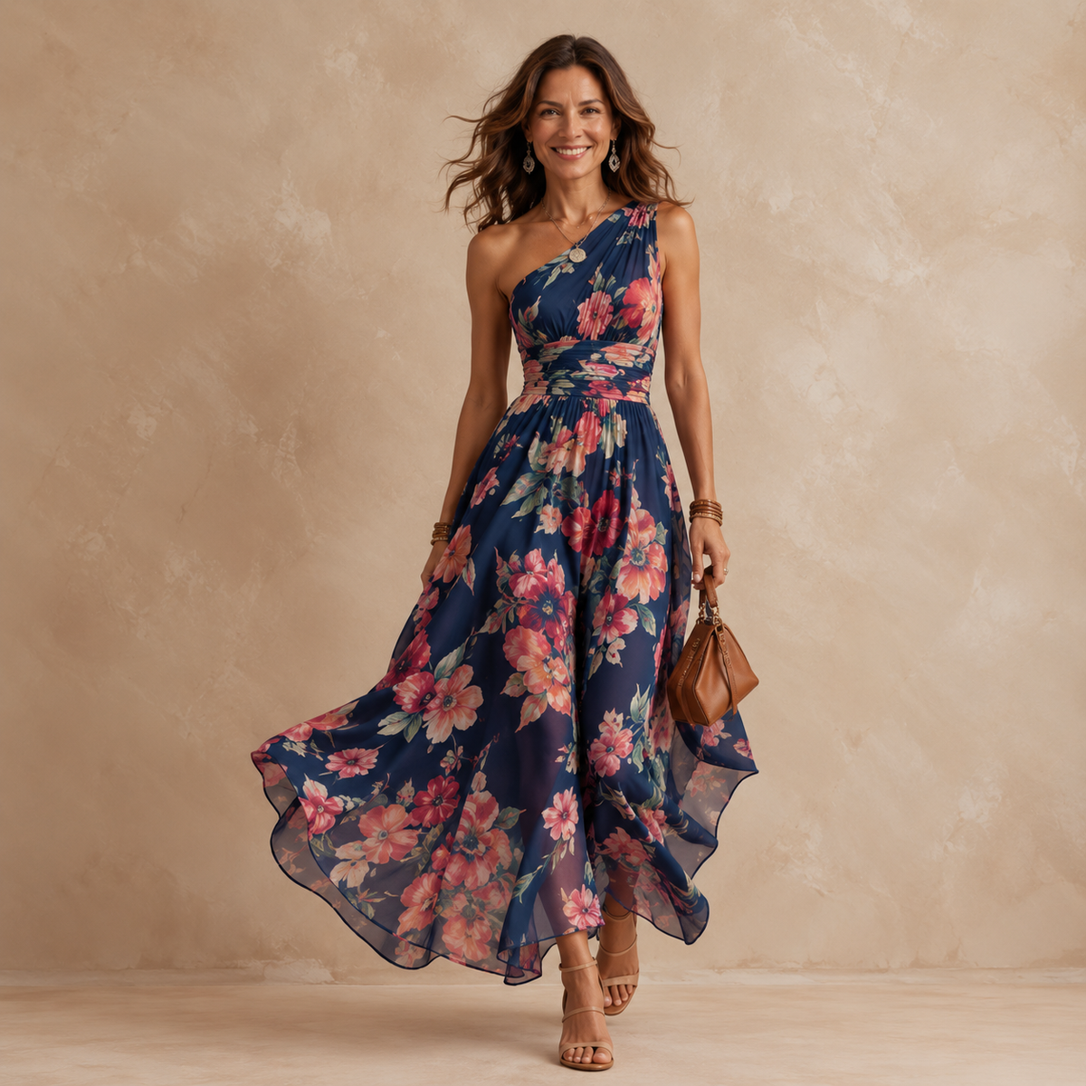 Annabelle | One-Shoulder Floral Maxi Dress
