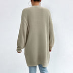 Casual Solid Colour Knitted Cardigan