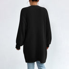 Casual Solid Colour Knitted Cardigan