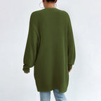 Casual Solid Colour Knitted Cardigan