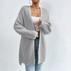 Casual Solid Colour Knitted Cardigan