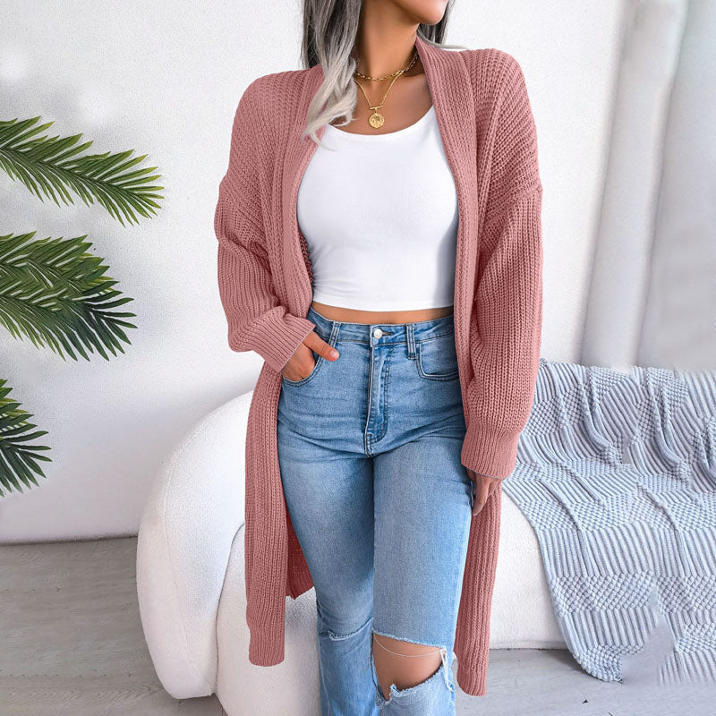 Casual Solid Colour Cardigan