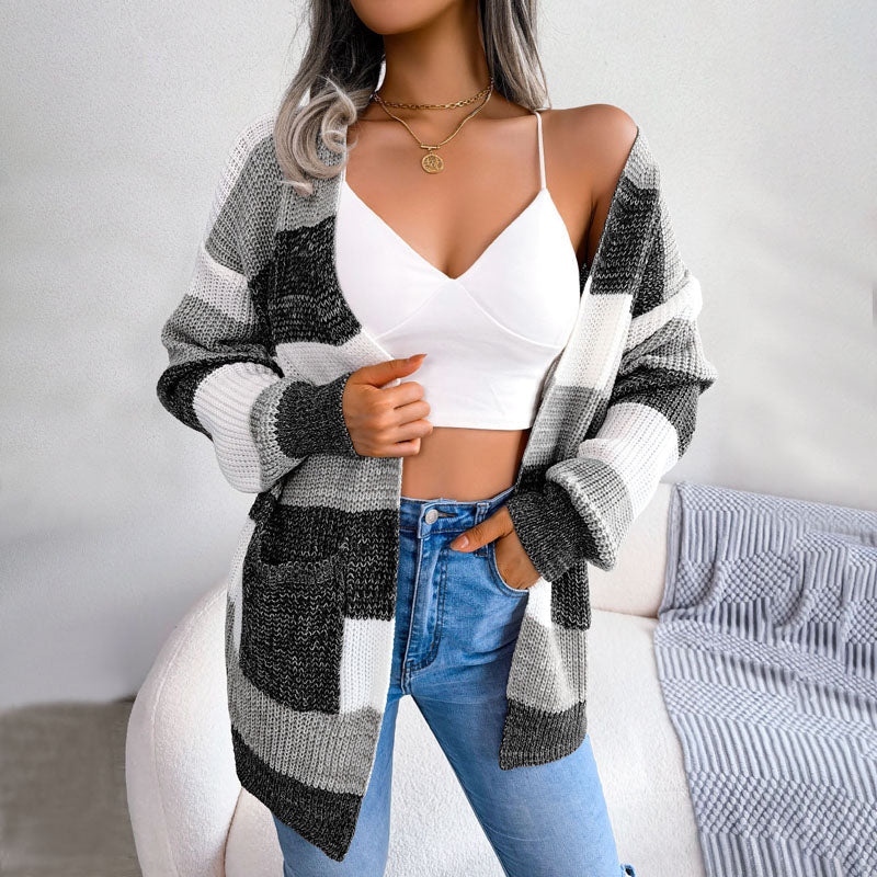 Casual Striped Cardigan