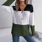 Casual Colour Block Cardigan
