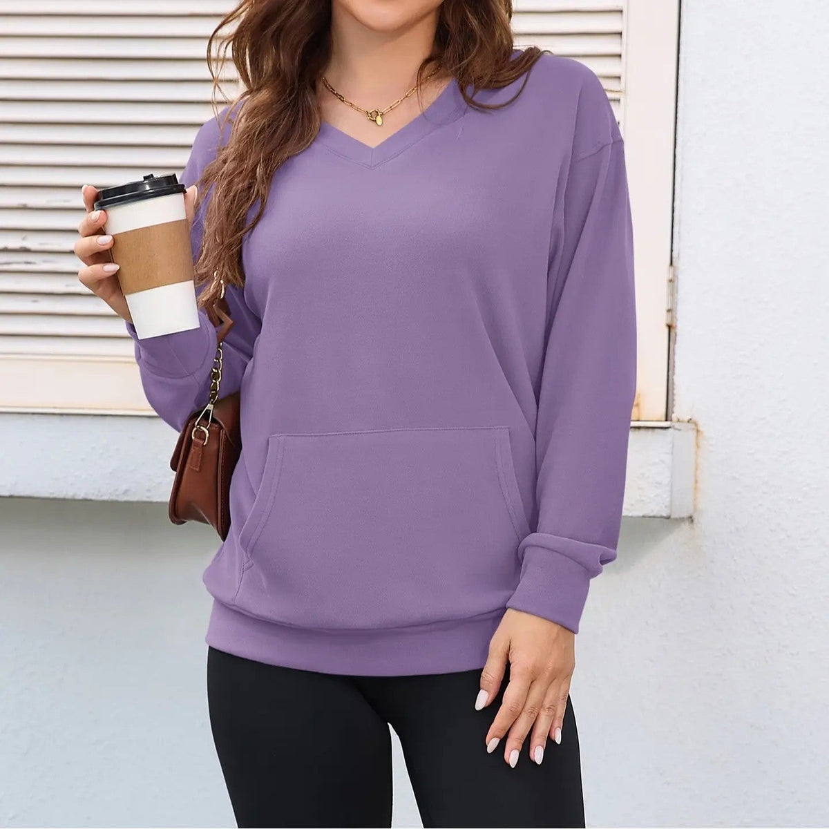 Daisy | Oversized V-Neck Sweatshirt 🍂