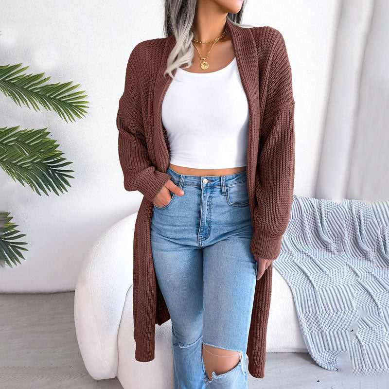 Casual Solid Colour Cardigan