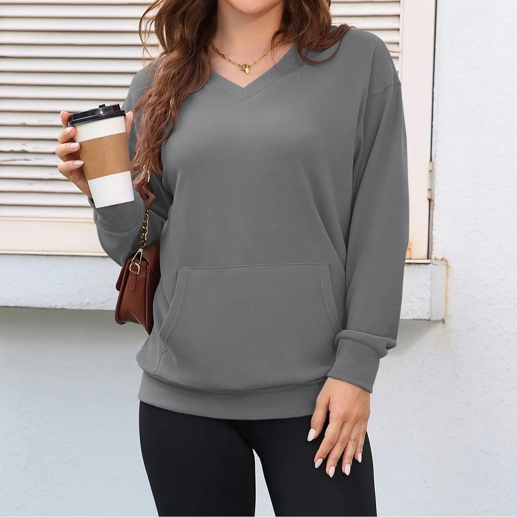 Daisy | Oversized V-Neck Sweatshirt 🍂