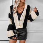Casual Striped Knitted Cardigan
