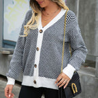 Casual Striped Cardigan
