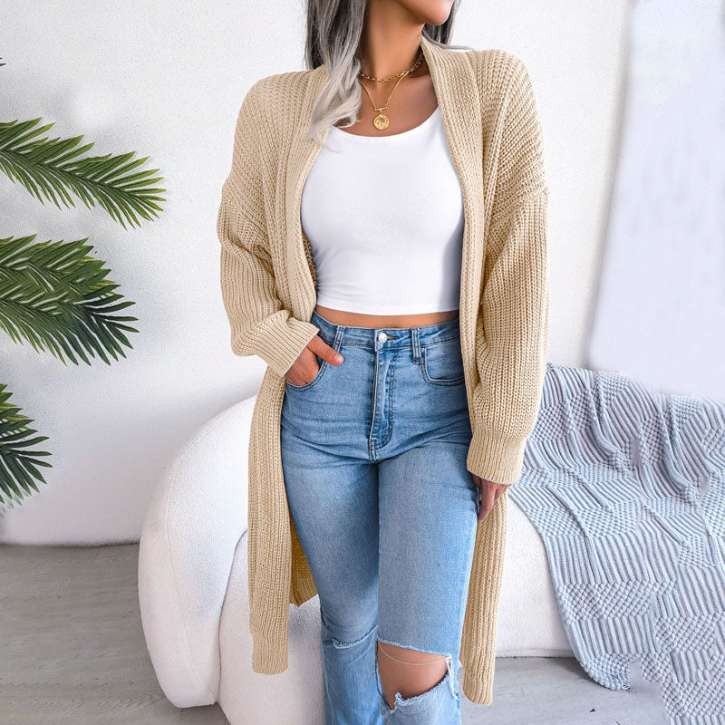Casual Solid Colour Cardigan