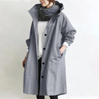 Catherine | Hooded Longline Trench Coat