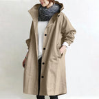 Catherine | Hooded Longline Trench Coat