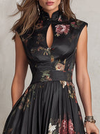 Theodosia | Floral Keyhole Midi Dress