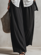 Monique | Three-Piece Set: Chiffon Layered Cardigan & High-Waist Wide-Leg Pants
