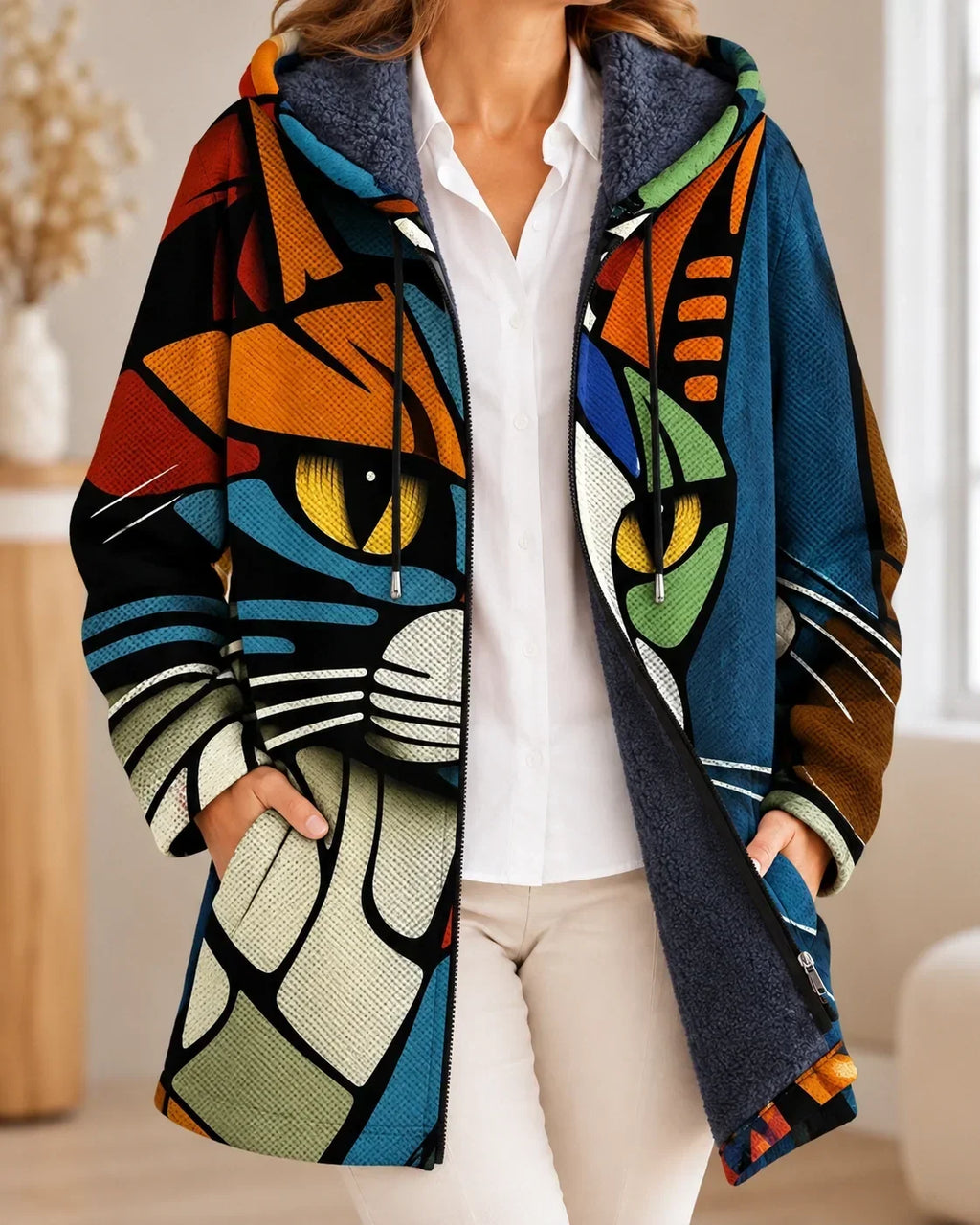 Cynthia | Artistic Hooded Cardigan
