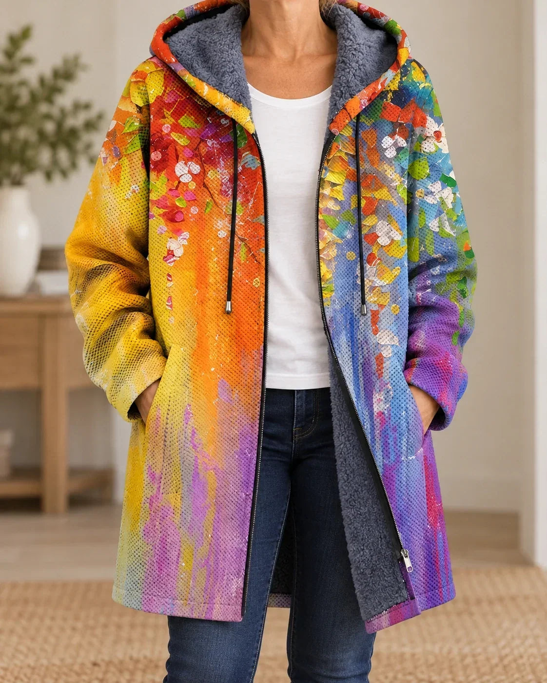 Cynthia | Artistic Hooded Cardigan