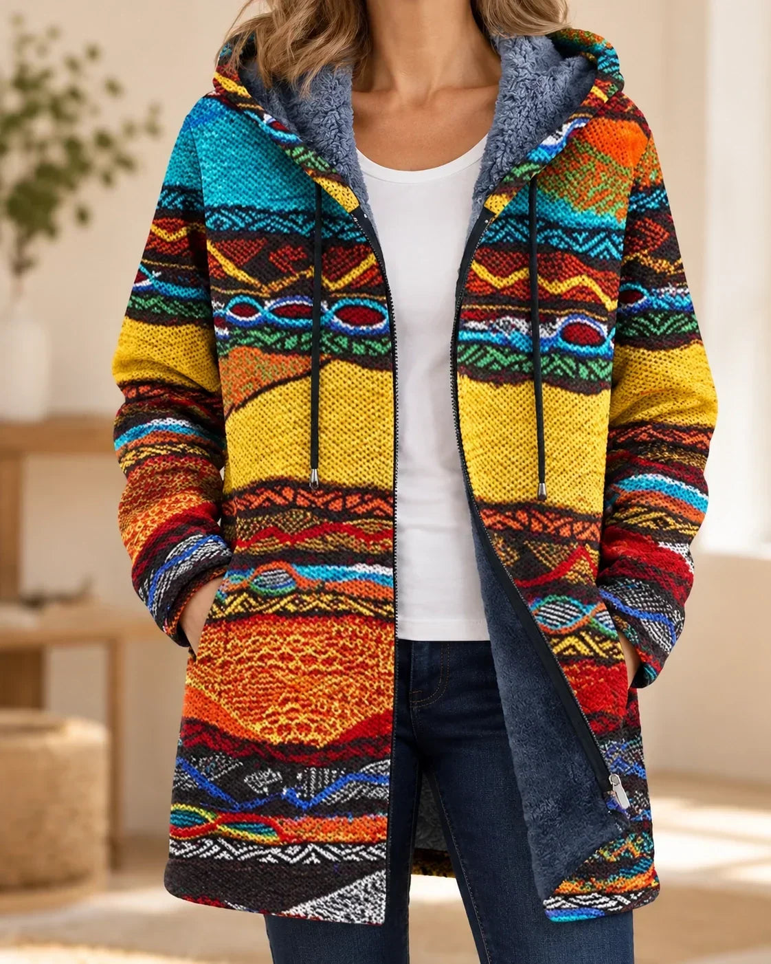 Cynthia | Artistic Hooded Cardigan