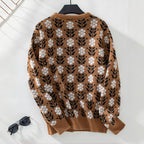 Vintage Floral Knitted Cardigan
