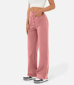 High waist casual elastic pants