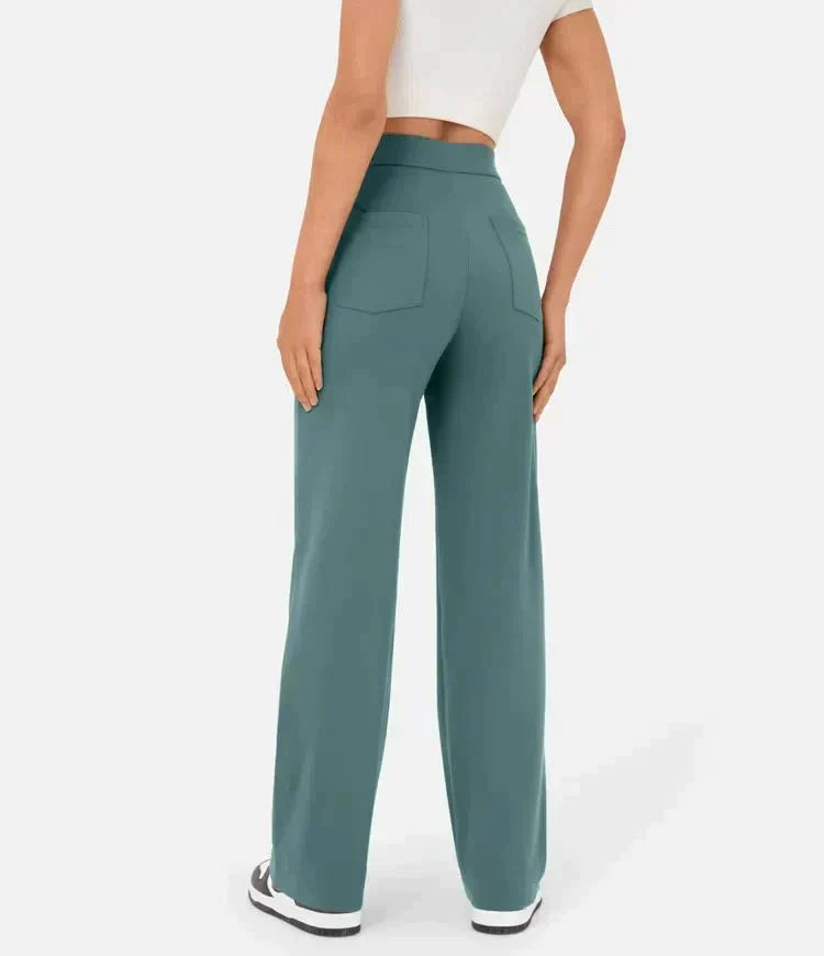 High waist casual elastic pants
