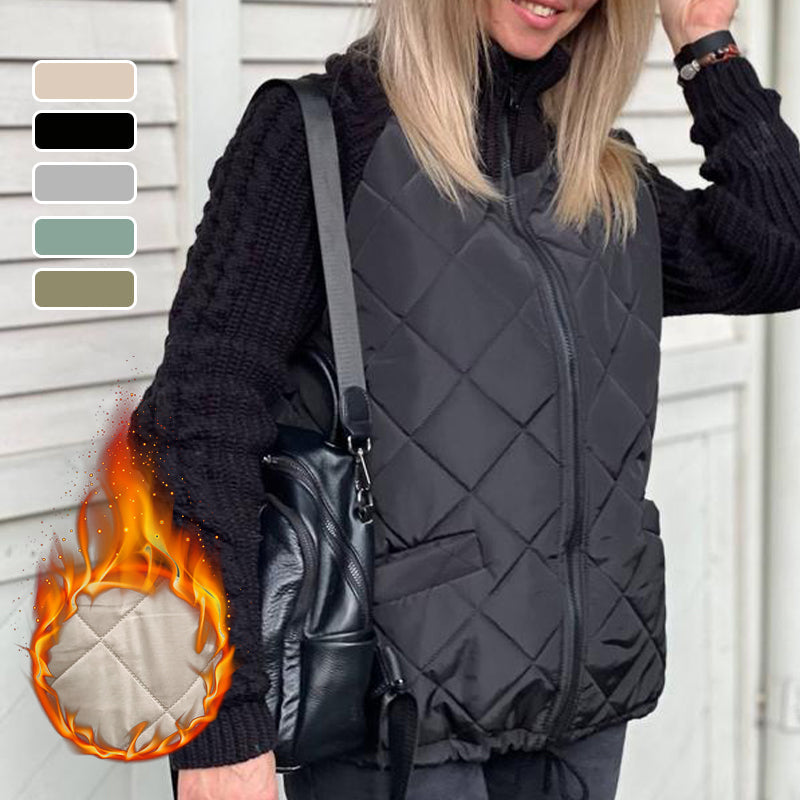 Amber | Knit Patchwork Puffer Jacket