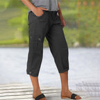 FRANCESCA | Capri Pants with Multiple Pockets and Comfortable Fit for Maximum Freedom of Movement