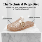Women's Casual Glitter Slide Sandals