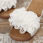 Women's Floral Appliqué Wedge Sandals