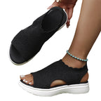 Women's Breathable Knit Platform Sandals