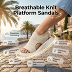 Women's Breathable Knit Platform Sandals
