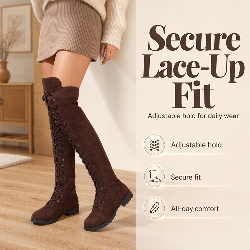 Women's High Lace-Up Over-the-Knee Boots【FREE SHIPPING】
