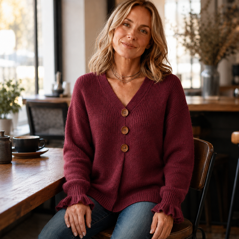 Amelie | Soft V-Neck Knit Sweater