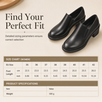 Women's British Style Retro Slip On Mid Block Heel Pumps Plus Size Chunky Heel Low Top Shoes